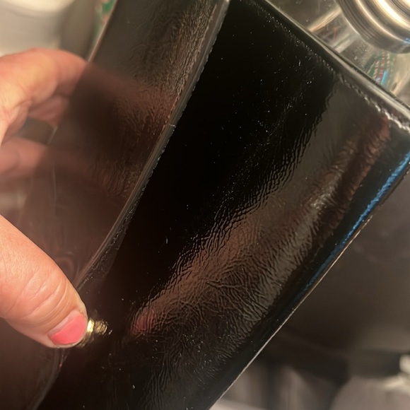 YSL Patient Leather Black Clutch Bag - Picture 9 of 11